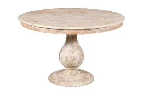 48" Dining Table, Natural White
